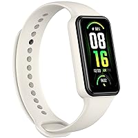 Amazfit Band 7 Fitness & Activity Tracker, Step Monitoring, Heart Rate & SpO2 Monitoring, Virtual Pacer, 18-Day Battery, Sleep Quality Analysis, Alexa Built-In, Water Resistant, (Beige)