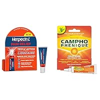 Herpecin-L 0.15 oz and Campho Phenique 0.23 Oz Cold Sore and Fever Blister Treatments Bundle