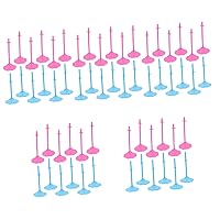 ERINGOGO 60 Pcs Doll Stand Doll Accessories Doll Showcase Holder Doll Display Holder Doll Display Support Doll Display Stands Action Figure Base Doll Mini Display Plastic Standing Clip Toy