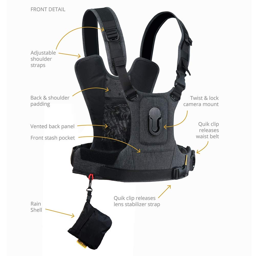 Cotton Carrier CCS G3 Camera Harness System for One Camera - Grey