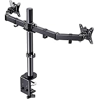 ErGear Dual Monitor Desk Mount, Fully Adjustable Dual Monitor Arm for 2 Computer Screens up to 32 inch, Heavy Duty Dual Monitor Stand for Desk, Holds up to 17.6 lbs per Arm, EGCM1
