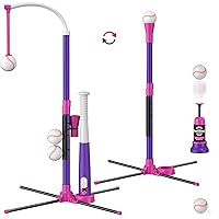 Baseball Set - 3 Ways to Play, Adjustable Height, Easy to Assemble, Safe & Sturdy, Ideal Sport Gift for Kids