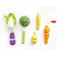 8 Stlye DIY Knitting Kit - Fruits and Vegetables Fun Crochet Kit | Craft Amigurumi Knit and Crochet Kit DIY Crochet Kit Includes Crochet Yarn, Hook, and Needles - Perfect Baby Gift