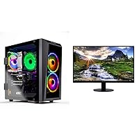 Skytech Blaze II Gaming PC Desktop – Intel Core i3 10105F 3.7 GHz, GTX 1650, 500GB SSD, 16G DDR4 & Acer 21.5 Inch Full HD (1920 x 1080) IPS Ultra-Thin Zero Frame Computer Monitor (HDMI & VGA Port)