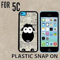 Sheep on Newspaper Custom made Case/Cover/skin FOR iPhone 5C -Black- Plastic Snap On Case ( Ship From CA)