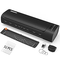 Laminator, 60s Quick Warm-up A3 Desktop Thermal Laminator with 52 Laminating Sheets, 13-inch Wide 9 in-1 Laminator Machine with Paper Trimmer Corner Rounder for Office School Business Home Use, Black
