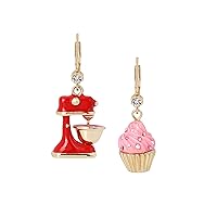 Betsey Johnson Cupcake Cherry Pie Stand Mixer Mismatched Earrings