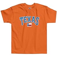 Threadrock Little Boys' Texas Text and State Flag Toddler T-Shirt
