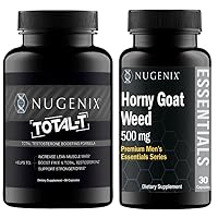 Total-T Essentials Horny Goat Weed - Free and Total Testosterone Booster, Support for Men's Health and Vitality