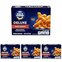 Kraft Deluxe Sharp Cheddar Macaroni & Cheese Dinner (14 oz Box) (Pack of 4)