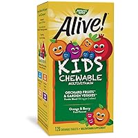 Nature's Way Alive! Kids Chewable Multivitamin, Gluten Free, 120 Chewable Tablets
