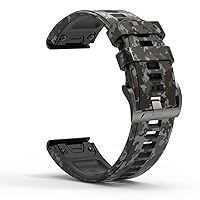 22mm 26mm Smart Watch Strap for Garmin Fenix 7 7X 5 6 5X 6X Pro EPIX 3HR Printing Silicone Smartwatch Wrist Band Bracelet Correa (Color : Color S, Size : 26mm Fenix 7X)