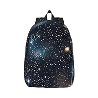 Constellation Star Clusters Galaxies Print Canvas Laptop Backpack Outdoor Casual Travel Bag Daypack Book Bag For Men Women