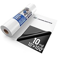 Crawl Space Vapor Barrier - 10 mil (10' x 100'), Thick Plastic sheeting, Drop Cloth Moisture Barrier Covering for Crawl Space Encapsulation, Blackout Plastic Painters Tarp, Black and White Panda Film