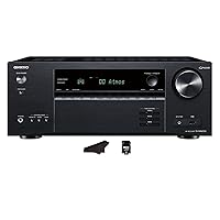 Onkyo TX-NR6050+ 7.2 Channel Network Home Theater | Smart AV Receiver | 8K/60, 4K/120Hz | 90W | HDR | VRR | DTS | Dolby Atmos | ALLM | QFT | Includes Kwalicable Micro SD Card & Cleaning Cloth, Black