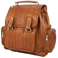 Double Loop Flap-Over Laptop Backpack, Saddle, One Size