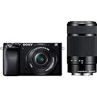 Sony ILCE-6100Y B Mirrorless SLR Alpha 6100 Double Zoom Lens Kit, Black ILCE-6100 B Mirrorless SLR Alpha 6100 Body, Black
