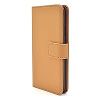 PLATA for iPhone X Case Matt Leather Notebook Type Cover Pouch [ Camel ]