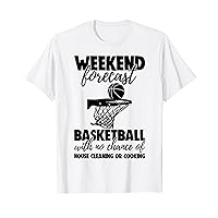 Weekend Forecast Basketball With No Chance Funny Men Gaming T-Shirt