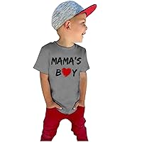 Cool Top Boy Letter Tee Sleeve T-Shirts Mother's Shirts Kids Short Day Toddler Tops Boys Baby Cool Clothes Teen