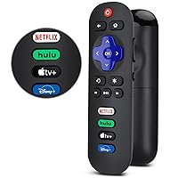 LOUTOC Universal Remote for Roku TV, Replacement Infrared Remote for TCL/Hisense/Sharp Roku TV, with Netflix/Hulu/Disney+/Apple TV+ Buttons (NOT for Roku Stick and Box)