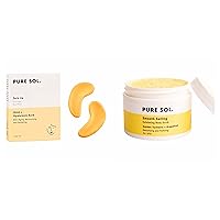 PURE SOL. Hydrogel Gold Eye Mask with Hyaluronic Acid and Turmeric Body Scrub Bundle