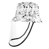 Sun Hats for Men Women Outdoor UV Protection Cap with Face Shield, 21.2 Inch for Kids Planet