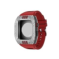 ZEDEVB Neueste Edelstahl Luxus Uhr Zubehör für Apple Watch 7/6/5/4/SE Metallband Fall für iWatch Band 44 mm 45 mm, 45mm For 7, Achat