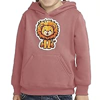 Cute Lion Toddler Pullover Hoodie - Animal Art Sponge Fleece Hoodie - Funny Hoodie for Kids