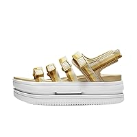 Nike Icon Classic Women's Sandals (DH0224-200, SESAME/WHITE-CHUTNEY-TOPAZ GOLD) Size 9