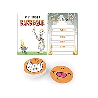 BBQ Party Invitations Plus Funny Drink Coasters
