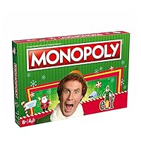 Winning Moves Elf Monopoly Board Game, Choose Your Festive Token and Advance to Santa's Workshop and Empire State Building, Save Christmas with Santa and Reap The Rewards, for Ages 8 Plus