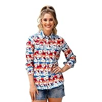 Tin Haul Western Shirt Womens L/S Tropical Multi 10-050-0064-0242 MU
