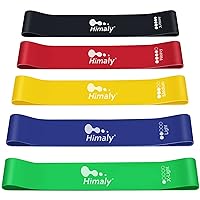 Resistance Bands Loop Exercise Bands Set with 5 Different Resistance Levels Elastic Bands for Training,Yoga, Set of 5 Pcs
