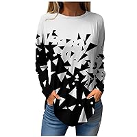 Women's Long Sleeve Tops Basic Casual Crew Neck Tee Shirts Loose Fit Comfy Sweatshirts 2023 Fashion Clothes