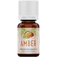 Good Essential – Professional Amber Fragrance Oil 10 ml for Diffuser, Perfume, Candles, Aromatherapy – 0.33 fl oz, 10 ml