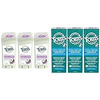 Tom's of Maine Women's Antiperspirant Deodorant Coconut Lavender 3-Pack and Toothpaste Fresh Mint 4 oz. 3-Pack