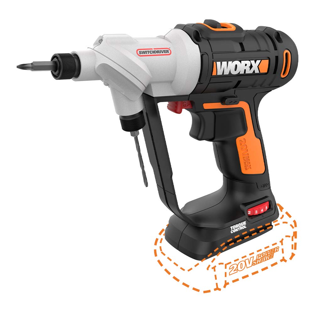 Worx WX176L.9 20V Power Share Switchdriver 2-in-1 Cordless Drill & Driver (Tool Only)