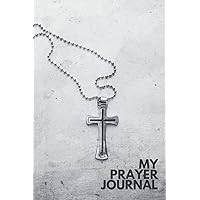 Prayer Journal - My journal, silver cross: A4, 6x9, Christian Prayer Journal,, Bible Study, Notebook, Writing, Diary, Sermon Notebook, Worship, Gifts for Christians