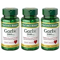 Nature's Bounty Garlic 2000mg, Tablets 120 ea (Pack of 3)