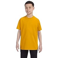 Gildan Youth 5.5 oz., 50/50 T-Shirt S GOLD