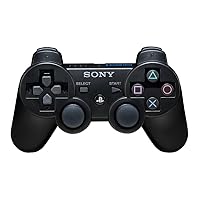 Playstation 3 Dualshock 3 Wireless Controller (Black) (Renewed)
