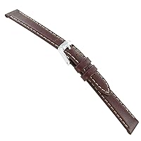 Speidel Watch Band 12mm Burgandy Contrast Stitched Calf Leather Ladies