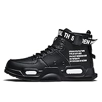 Ahico Mens Fashion Sneakers High Top Walking Shoes Sport Athletic Casual Shoe Vogue Stylish Men Black