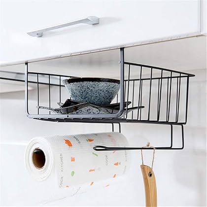 Corldif Under Shelf Basket Wire Rack Slides Under Shelves for Storage Easy to Install Storage Shelf Kitchen Storage Rack