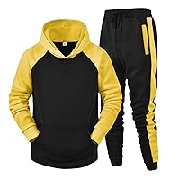 Men's Tracksuit 2 Piece Hooded Sweatsuit Workout Athletic Gym Jogging Suits 2023 Fall Casual Activewear Sets