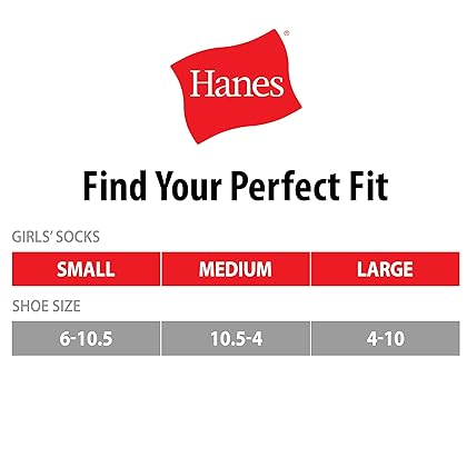 Hanes Girls' Cool Comfort Ankle, 12-Pair Pack Fashion Liner Socks