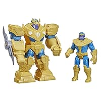 Avengers Marvel Mech Strike 17.5-cm Action Figure Toy Infinity Mech Suit Thanos and Blade Weapon for Children Aged 4 and Up F02645L1