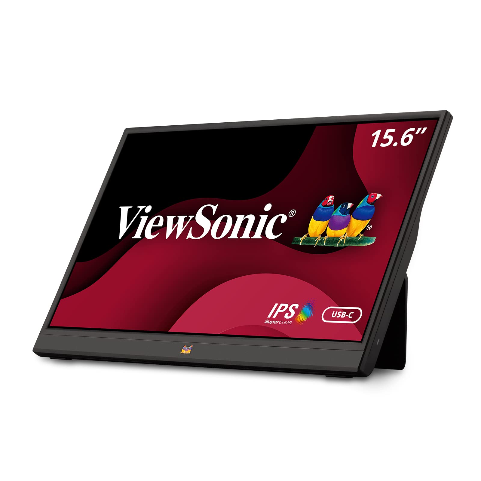 ViewSonic VA1655 15.6 Inch 1080p Portable IPS Monitor with Mobile Ergonomics, USB-C, and HDMI for Home and Office (Renewed)