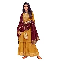 Indian diwali festival Silk & Jaquard Muslim Sharara Garara Punjabi Salwar kameez 6771